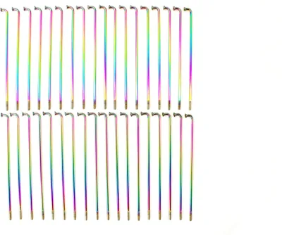 Produktbild von Speichensatz, Speichen - Rainbow -  36 Stück M3,5 x 143,5mm Edelstahl mit Titan Beschichtung, Farbe Regenbogen für alle Simson Modelle