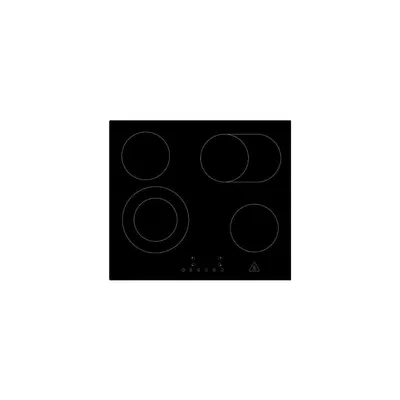 A black electric stove top with four heating elements is centered against a white background.