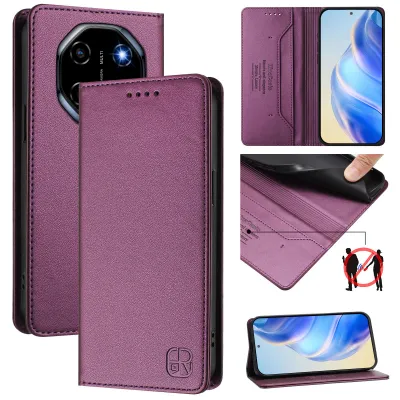 Immagine prodotto di Custodia in pelle per Blackview Shark 6, flip case con slot per carte, portafoglio e supporto Viola