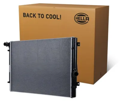 Produktbild von HELLA 8MK 366 302-381 Kühler Wasserkühler Motorkühler für VW GOLF VI (5K1) Golf V Schrägheck (1K1) TOURAN (1T1, 1T2) Passat Variant (3C5) GOLF PLUS