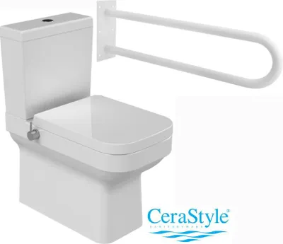 Immagine prodotto di Domotechnika | Wc compatto con funzione bidet - 34,5X62X76,5 Cm - Bianco - Soft-Close, Igiene, Comfort