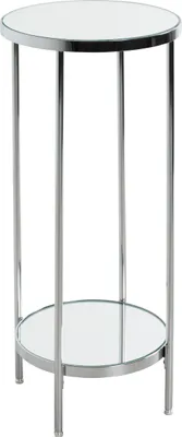 Produktbild von HAKU Blumenständer Beistelltisch chrom - Metall, Spiegel 5 mm, B/H/T: 28x66x28 cm