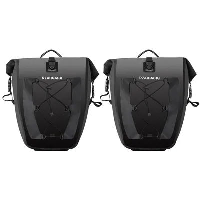 Produktbild von 2 Stueck Gepäckträgertasche Fahrradtasche für Gepäckträger 25L-32L 100% Wasserdicht Hinterradtaschen mit Tragegriff