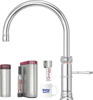 Produktbild von Quooker Wasserhahn Classic Fusion Round verchromt glänzend PRO3 CUBE mit Filter