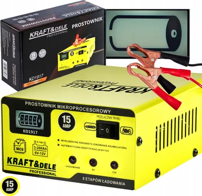 Zdjęcie produktu dla Prostownik Mikroprocesorowy 15Amp 6/12V Akumulator Ładowarka Niezawodny
