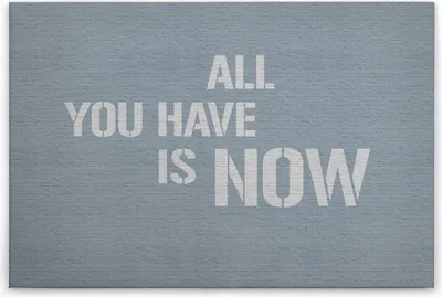 Produktbild von Leinwandbild Zitate 60 x 90 cm - Wandbild Sprüche Grau Blau - Keilrahmen Motivation Wohnzimmerdeko Wanddeko Wandgemälde