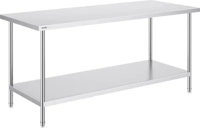 Zdjęcie produktu dla Stół Roboczy ze Stali Nierdzewnej 86x182x76cm