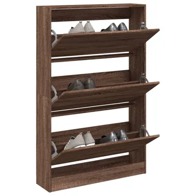 Obrázok produktu pre vidaXL Botník hnedý dubový vzhľad 80x21x125,5 cm materiál na báze dreva