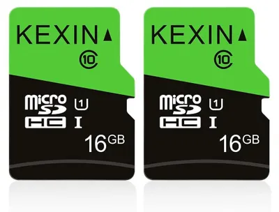 Immagine prodotto di Elzusha - Set di 2 micro SD card da 16 GB - UHS-I Classe 10