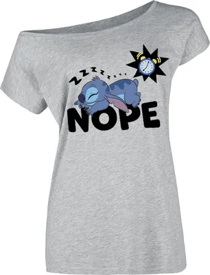 Produktbild von Lilo & Stitch T-Shirt Damen Nope grau L
