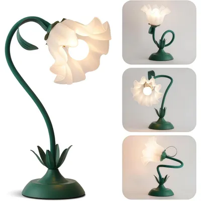 Produktbild von Blumen-Tischlampe, DIY-Formen Verfügbar, LED-Leselicht, Vintage-Blumen-Nachtlicht mit 3 Farbmodi, Nachttischlampen für Wohnzimmer, Schlafzimmer