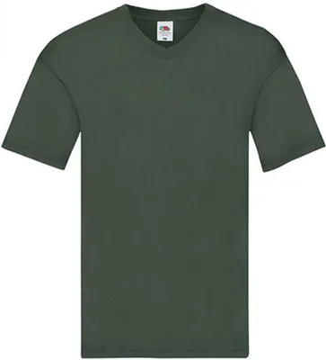 Immagine prodotto di Fruit of the Loom 61-426-0 | T originale da uomo con scollo a V - Colore: Verde bottiglia - Taglia: S