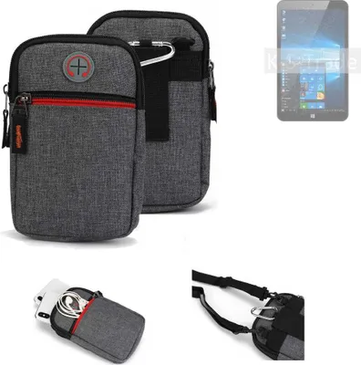 Produktbild von K-S-Trade Holster Gürteltasche kompatibel mit Blackview  Handy Tasche Schutz Hülle grau Zusatzfächer 1x