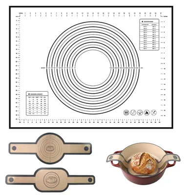 Silikon-Backmatten-Set, 3-teilig, 80x60 cm + 2 Brotmatten