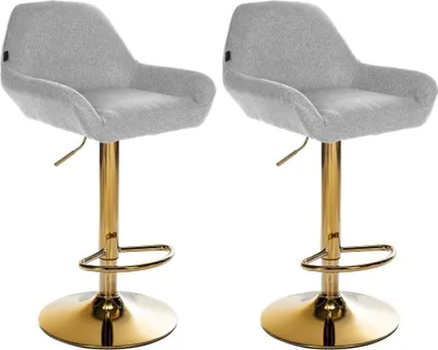 Immagine prodotto di set di 2 sgabelli da bar - sgabello sgabello - regolabile e ruotabile a 360° | colore: grigio
