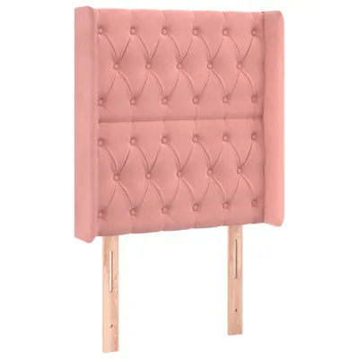 Imagen del producto de vidaXL Cabecero con orejas, color rosa, 83x16x118/128 cm, terciopelo