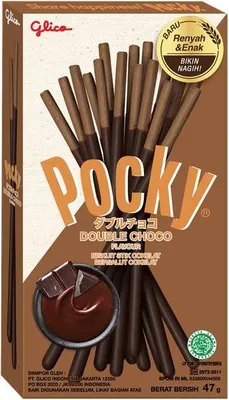 Produktbild von Glico | Pocky Double Choco - 39g - Knusprige Snacks - Japanische Süßigkeit - Schokoladenstäbchen