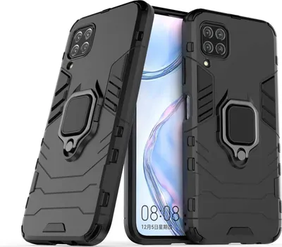 Obrázek produktu pro Ochranné pouzdro Wisam® pro Samsung Galaxy A12 6,5" – odolné pouzdro Armor Case s kroužkem a stojánkem