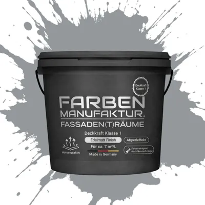 Produktbild von Farben Manufaktur Silikonharz-Fassadenfarbe – Telegrau 1 RAL 7045 – 10 L