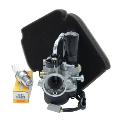 Obrázok produktu pre Sada karburátora: 17,5 karburátor s E-Choke + vzduchový filter RMS + NGK sviečka B9ES Fast Rider Piaggio Zip