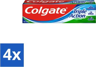 Produktbild von Colgate Zahnpasta Triple Action 100 ml - Vorteilspack - 4 Stücke