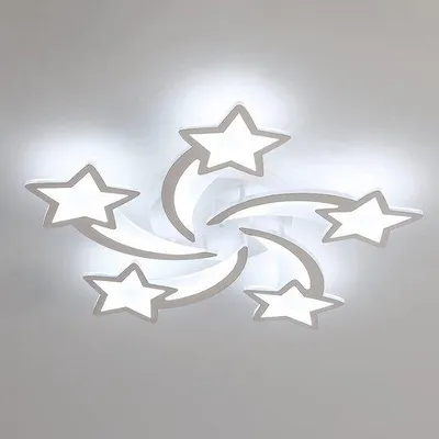 Zdjęcie produktu dla Lampa sufitowa LED, pokój dziecięcy, 60 W, 6700 lm, 6500 K, biała, kuchnia, sypialnia