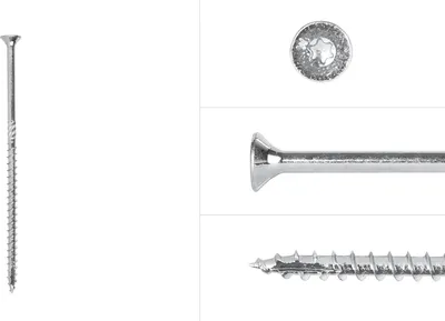 Obrázok produktu pre Pozinkované skrutky do drevotriesky 5 x 120 mm Torx 25 s čiastočným závitom - balenie 200 skrutiek
