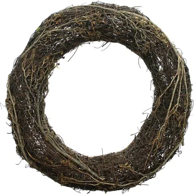 Produktbild von Kranz aus Naturreisig, Reisig-Kranz, Ø 38 cm, Wandkranz, Tür-Kranz, Deko-Kranz