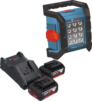 Produktbild von Bosch GLI 18V-1200 C Professional Akku Baustrahler 18 V 1200 lm + 2x Akku 5,0 Ah + Ladegerät