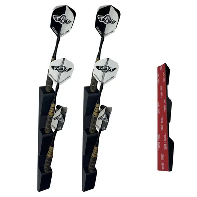 Produktbild von Dartpfeil Halter Wandhalterung - 2er Set - Schwarz - Dart Zubehör Organizer