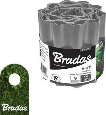 Immagine prodotto di BRADAS Bordo letto grigio, 9m, 15cm BR-OBFGY_0915