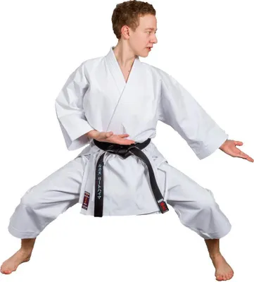 Produktbild von KAITEN Karateanzug Monarch Kata - Karate Gi weiß 14 oz Baumwolle - Hose mit Gummizug - Größe 160 cm