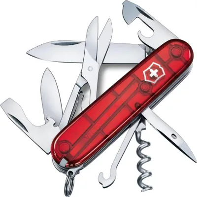 Obrázek produktu pro VICTORINOX nůž Climber red-transparent, 91mm, 14 funkcí