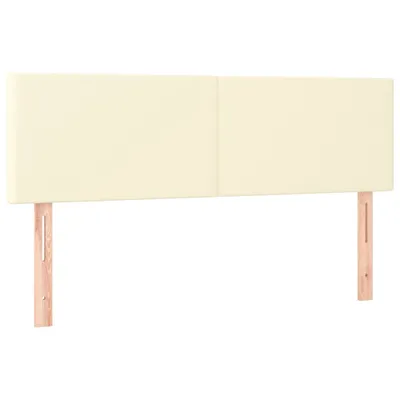 Zdjęcie produktu dla vidaXL Zagłówki 2 szt. Kremowy 72x5x78/88 cm imitacja skóry
