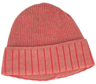 Leichte dünne melierte Strickmütze aus Wolle von Hut-Breiter in beige