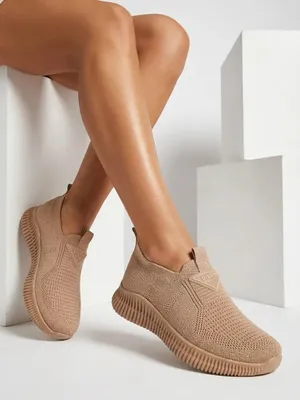 Produktbild von Beigefarbene Damen-Sneaker mit flexibler Sohle, Größe 36