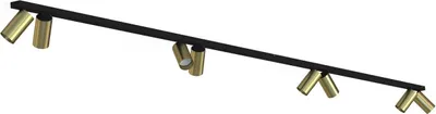 Produktbild von Spot Strahler Metall Echt-Messing GU10 verstellbar in Schwarz Messing länglich Modern