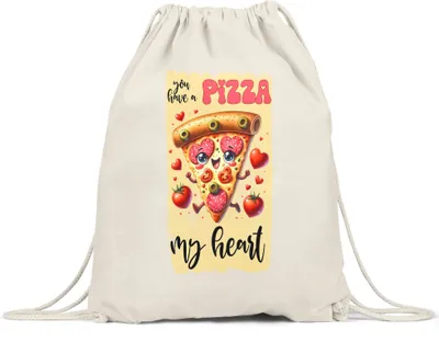 Produktbild von You Have a Pizza My Heart Turnbeutel Pizza Liebe Herz Valentinstag Geschenk