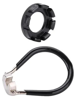 Produktbild von Speichenschlüssel Speichenspanner Fahrrad - Set aus 2 Schlüsseln - 10 G bis 15 G - Schwarz - Für MTB und Rennrad