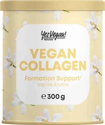 Produktbild von Vegan Collagen Pulver (300 Gramm) mit Aminosäuren, Vitamin C, Biotin & Coenzym Q10