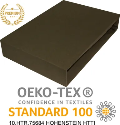 Produktbild von Spannbettlaken Jersey Bettlaken Betttuch Laken mit Gummizug 100% Baumwolle 90x160 cm BRAUN PREMIUM