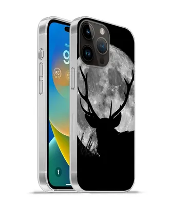 Produktbild von MuchoWow® Handyhülle Schutzhülle Hülle für Apple iPhone 14 Pro Max Hirsch - Mond - Nacht Silikon Softcase Handy Hülle - Hardcover