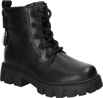 Produktbild von American Club XD170 Kinder Winterstiefel Gefüttert mit Fleece, Reißverschluss & Schnürung, Rutschfest & Warm, Hochwertige Winterschuhe für Mädchen Schwarz 37