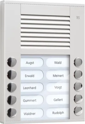 Produktbild von TCS Audio Außenstation PES10-EN/04 10 Tasten 2-r. AP silber