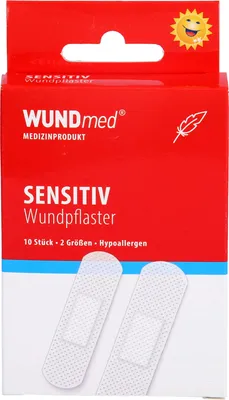 Produktbild von WUNDmed Pflaster Sensitiv Hypoallergen weiß 10 Stück