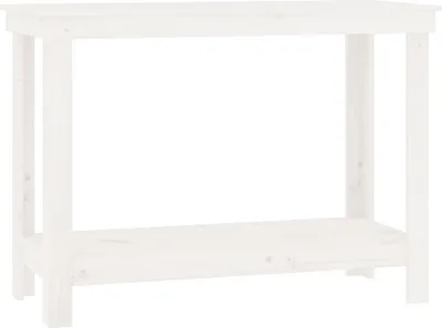 Produktbild von vidaXL Werkbank Weiß 110x50x80 cm Massivholz Kiefer