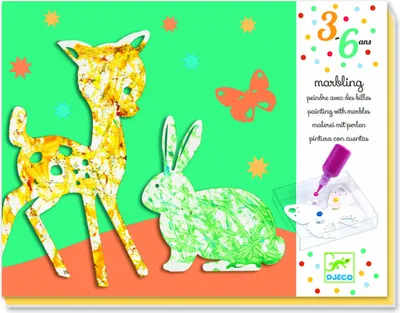 Produktbild von Kreatives Mal-Spiel mit Glaskugeln: Tiere, Djeco