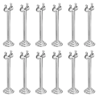 Tischnummernhalter 12er-Pack 9,9 cm silber für Hochzeit & Party