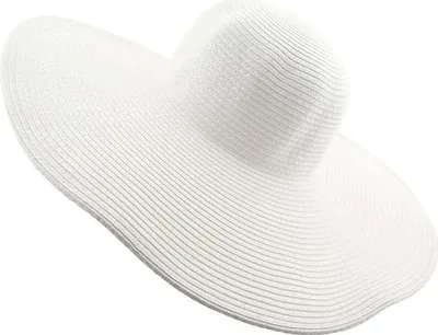 Produktbild von ASKSA Damen Breit Krempe Strohhut Faltbar Schutz Strandhut Elegant Sommer Hut Sonnenhüte UPF 50+, Weiß