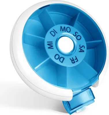 Produktbild von Opret Tablettenbox 7 Tage Medikamentenbox Klein Blau